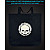 Eco bag with reflective print Harley Davidson Skull - black