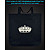 Eco bag with reflective print King Crown - black