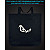 Eco bag with reflective print Big Eyes - black