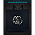 Eco bag with reflective print Lovely Family - black