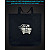 Eco bag with reflective print Just Married - black