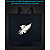 Eco bag with reflective print Cute Eagle - black