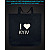 Eco bag with reflective print I Love KYIV - black