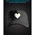 Cap with reflective print Pixel Heart - black