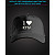 Cap with reflective print I Love KYIV - black