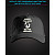 Cap with reflective print Thank you God that I am not a Muscovite - black