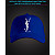 Бейсболка со светоотражающим принтом Ив Сен-Лоран - синяя