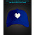 Бейсболка со светоотражающим принтом Пиксельное сердце - синяя