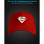 Бейсболка со светоотражающим принтом Супермен Логотип - красная