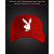 Cap with reflective print Playboy - red