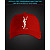 Cap with reflective print YSL - red