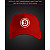 Cap with reflective print Bitcoin - red