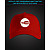 Бейсболка со светоотражающим принтом Ютюб Логотип - красная