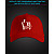 Cap with reflective print Like And Share - red