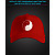Cap with reflective print Cute Cats - red