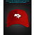 Cap with reflective print Ukrainian Trident - red