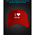 Cap with reflective print I Love KYIV - red