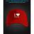 Cap with reflective print I Love KHERSON - red