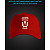 Cap with reflective print Russian warship go fuck yourself - red
