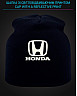 Шапка зі світловідбиваючим принтом Хонда Логотип 2 - чорна