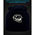 Cap with reflective print Trollface - black