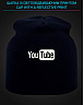 Cap with reflective print Youtube - black