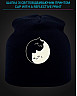 Cap with reflective print Cute Cats - black