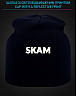Cap with reflective print SKAM - black