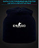 Шапка зі світловідбиваючим принтом CS GO Логотип - чорна