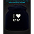 Cap with reflective print I Love KYIV - black