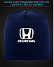 Шапка со светоотражающим принтом Хонда Логотип 2 - синяя