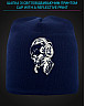 Cap with reflective print Skull Music - blue