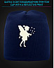 Cap with reflective print Little Fairy - blue