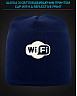 Cap with reflective print Wifi - blue
