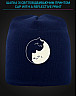 Cap with reflective print Cute Cats - blue
