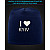 Cap with reflective print I Love KYIV - blue