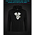 Hoodie with Reflective Print Pirate Skull - M black