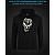 Hoodie with Reflective Print Zombie - M black