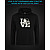 Hoodie with Reflective Print American football - M black