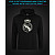 Hoodie with Reflective Print Real Madrid - XS black