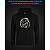 Hoodie with Reflective Print Meme Face - XL black