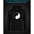 Hoodie with Reflective Print Cute Cats - M black