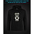 Hoodie with Reflective Print Russian warship go fuck yourself - M black