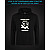 Hoodie with Reflective Print Geese Biological weapons of Ukraine - M black