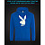 Hoodie with Reflective Print Playboy - M blue