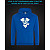 Hoodie with Reflective Print Pirate Skull - XL blue