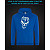 Hoodie with Reflective Print Zombie - M blue