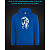 Hoodie with Reflective Print Skull Music - M blue