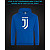 Hoodie with Reflective Print Juventus Logo - 2XL blue