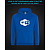 Hoodie with Reflective Print Wifi - XS blue